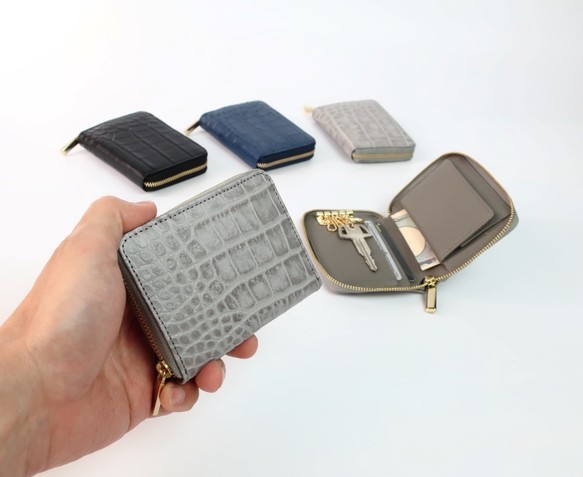 マルチケース（鍵＆カード＆コイン収納）3wayラウンドファスナー☆彡