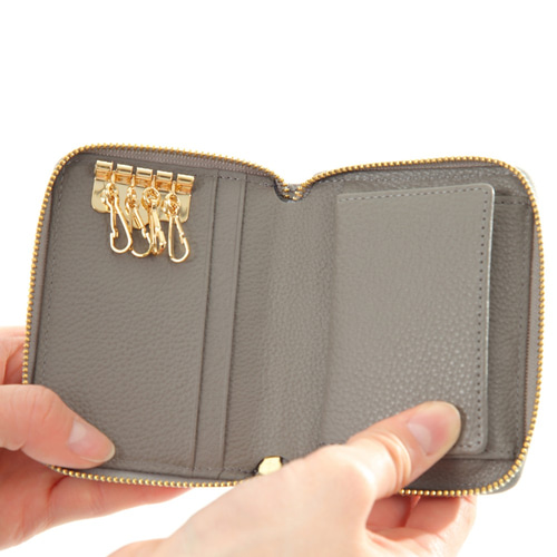 マルチケース（鍵＆カード＆コイン収納）3wayラウンドファスナー☆彡