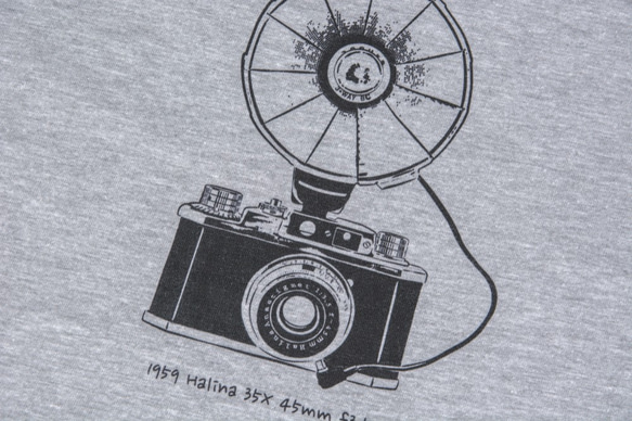 短袖T恤：古董相機 Halina 35X （黑色/灰色T可選） 第3張的照片