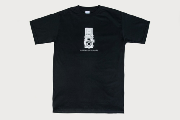 T-Shirt ：Vintage Cmera Yashica-12 TLR （Black/Gray Colors） 3枚目の画像