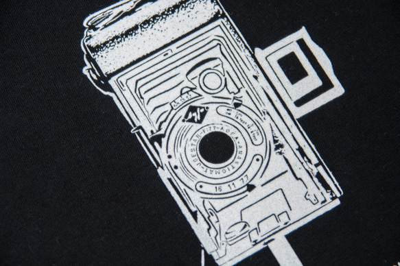 T-Shirt：Vintage Camera Agfa Billy II（Black/Gray Colors） 3枚目の画像