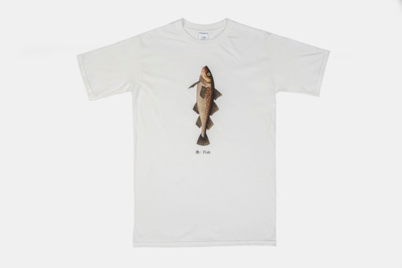 T Shirt：魚 Fish（Black/White Colors） 4枚目の画像