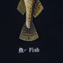 T Shirt：魚 Fish（Black/White Colors） 3枚目の画像