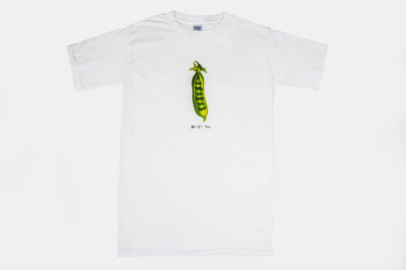 T Shirt：豌豆 Pea（Black/White Colors） 1枚目の画像