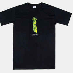 T Shirt：豌豆 Pea（Black/White Colors） 3枚目の画像