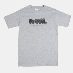 T Shirt：蒸汽火車 Steam Train（Black/Gray Colors） 1枚目の画像