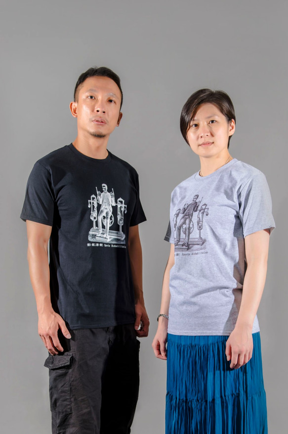 T Shirt：復健運動  Sports Rehabilitation（Black/Gray Colors） 10枚目の画像