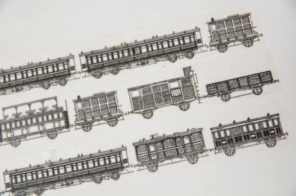 日本和紙膠帶：古董蒸汽火車Steam Train 第3張的照片