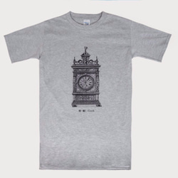 T Shirt：時鐘 Clock（Black/Gray Colors） 1枚目の画像