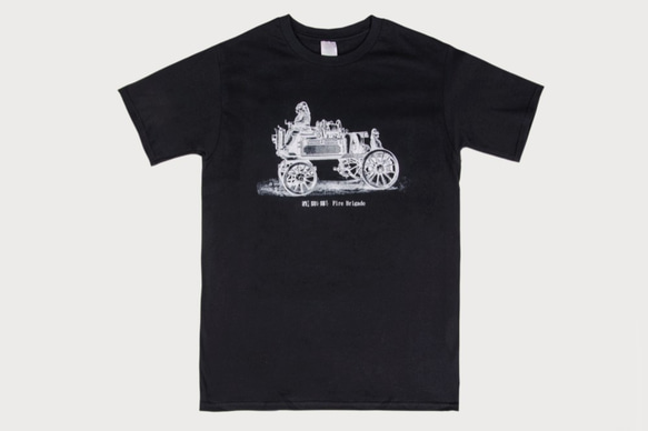 T Shirt：消防隊 Fire Brigade（Black/Gray Colors） 1枚目の画像