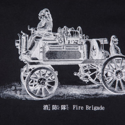 T Shirt：消防隊 Fire Brigade（Black/Gray Colors） 2枚目の画像