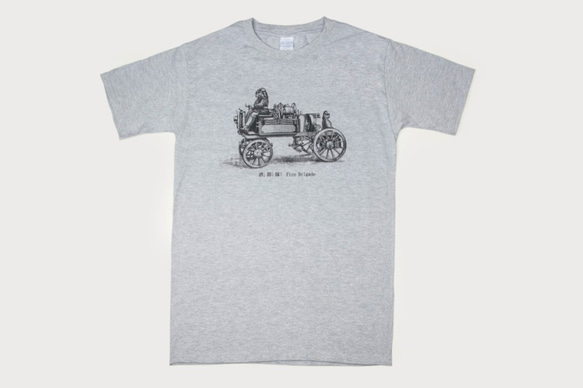 T Shirt：消防隊 Fire Brigade（Black/Gray Colors） 3枚目の画像