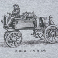 T Shirt：消防隊 Fire Brigade（Black/Gray Colors） 4枚目の画像