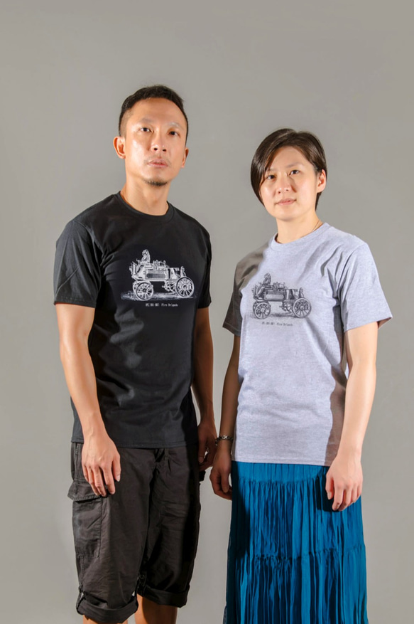 T Shirt：消防隊 Fire Brigade（Black/Gray Colors） 5枚目の画像