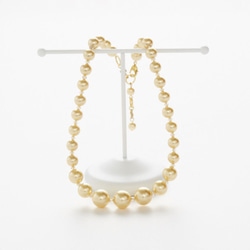 Pale Yellow Pearl Necklace（ピアスorイヤリングプレゼント付き） 1枚目の画像