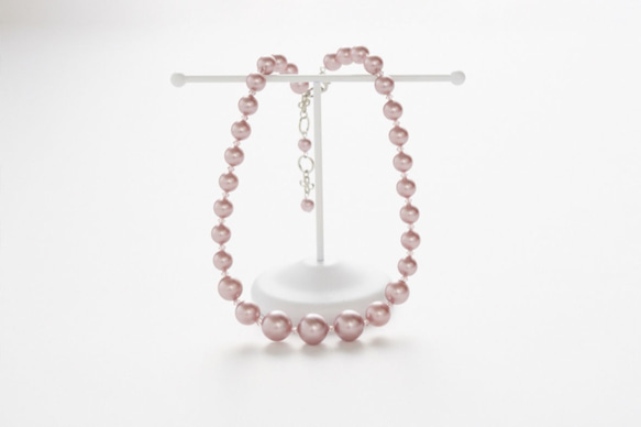 Pink Pearl Necklace（ピアスorイヤリングプレゼント付き） 1枚目の画像