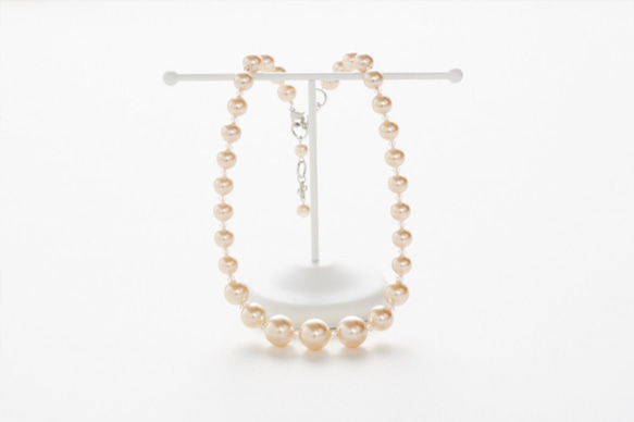 Beige Pearl Necklace（ピアスorイヤリングプレゼント付き） 1枚目の画像