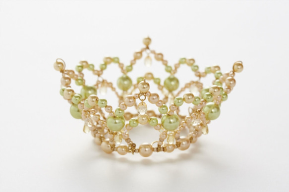 Beige&Olive Pearl Crown 1枚目の画像