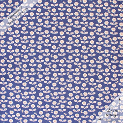 Smiley Flowers -indigo blue (CO152138 A)【コトリエンヌ生地】 2枚目の画像