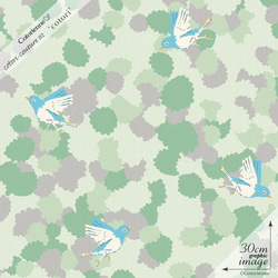 cotori -midmorning green mix (CO312735 D)【コトリエンヌ生地】 2枚目の画像