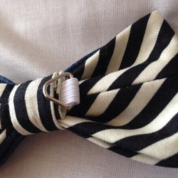 100個売れ商品!!デニム・ストライプのボウタイ・蝶ネクタイ　 4枚目の画像