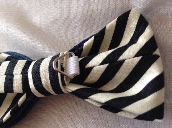 100個売れ商品!!デニム・ストライプのボウタイ・蝶ネクタイ　 4枚目の画像