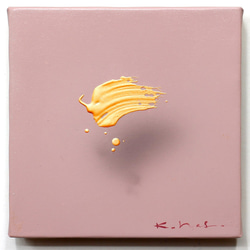 浮遊する筆触　【Layer 20021】　18x18㎝　アクリル/キャンバス 2枚目の画像