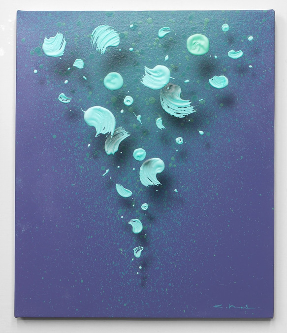 浮遊する筆触　【Layer 20076】　F8号(45.5x38cm)   アクリル/キャンバス 4枚目の画像