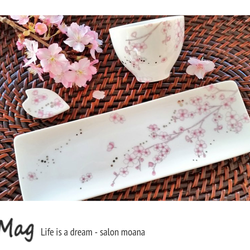 セット】春の宴～サクラの和食器◇ポーセラーツ 長皿 salon moana 通販