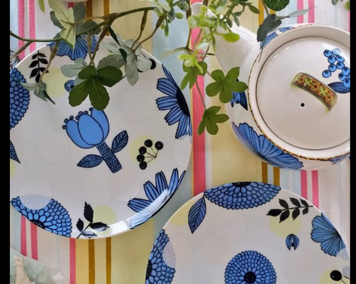 北欧ノルンプレート◇ポーセラーツ 中皿 salon moana 通販 4421983