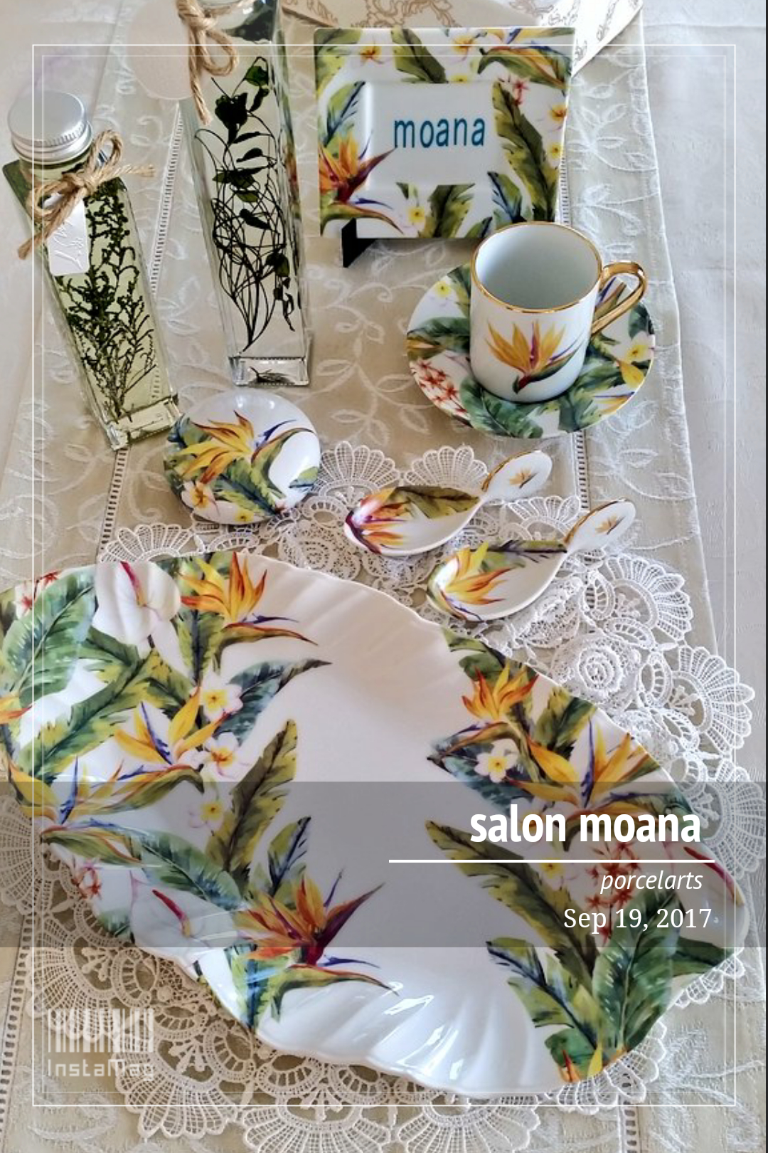 【新品/未使用】ポーセラーツ/マグカップ、プレート、スプーン&フォークセット