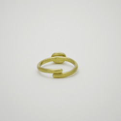 簡單小石系列-孔雀石‧黃銅戒指 第4張的照片