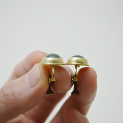 簡單系列-東菱玉‧黃銅‧耳夾.夾式.耳環 第4張的照片