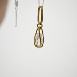 原石系列-權杖水晶‧黃銅‧純銀鍊項鍊‧1 第6張的照片