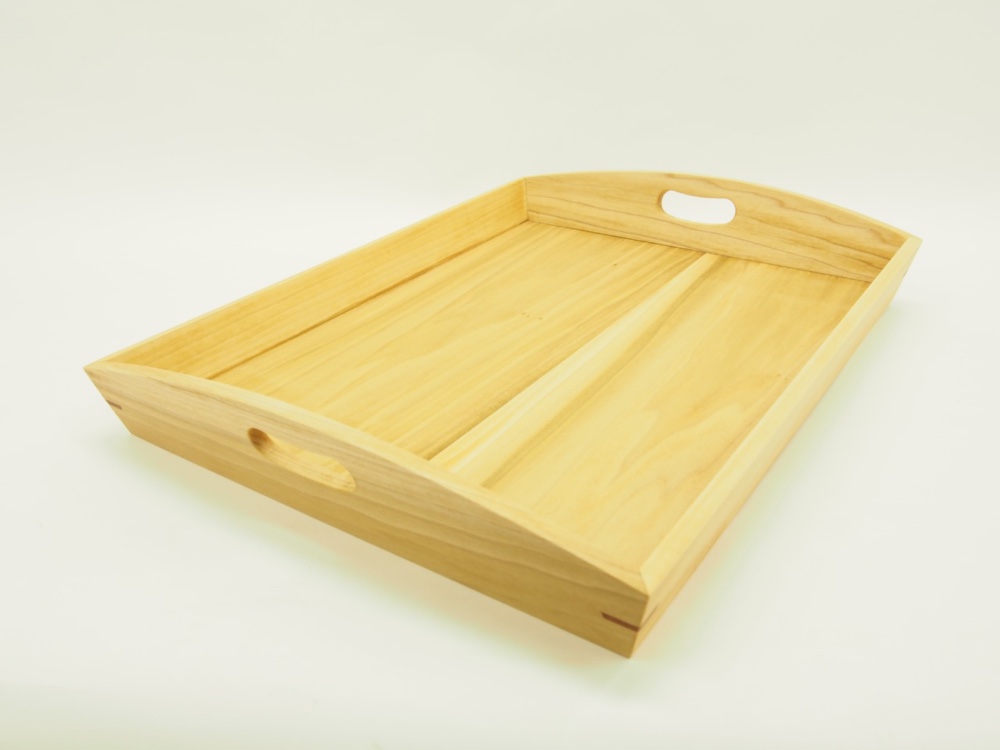 無垢材の脇取り盆　サービングトレイ