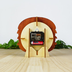 「ハンバーガー」木製置き掛け時計　 6枚目の画像