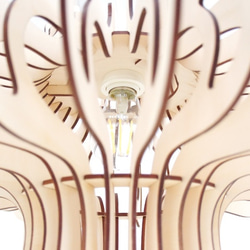 「キノコ」木製ペンダントライト 照明　インテリア 6枚目の画像