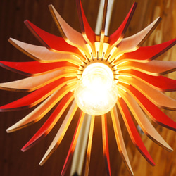 「チューリップハット」木製ペンダントライト 照明　インテリア　ダイニング 4枚目の画像