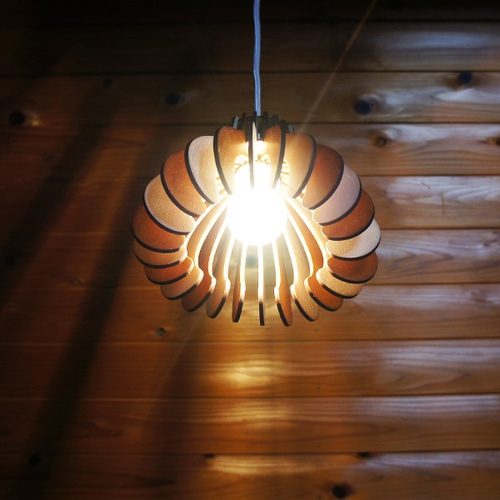 木製ペンダントライト「マッシュ（チョコレートブラウン）」 ｜北欧
