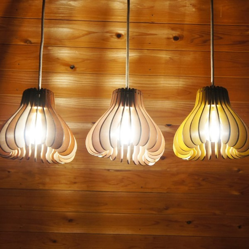 木製ペンダントライト「マッシュ（チョコレートブラウン）」 ｜北欧