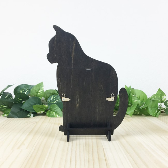 “貓”木製相框（用於L尺寸）木製相框“貓” 第2張的照片