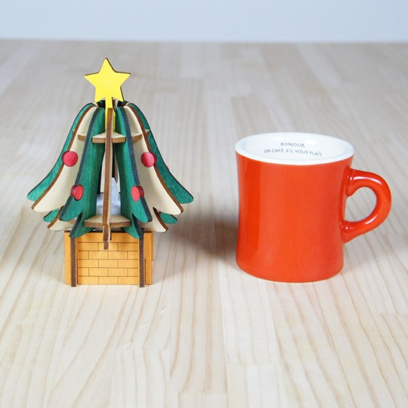 「クリスマスツリー」木製ミニランプ　プレゼント　ギフト　クリスマス　 2枚目の画像