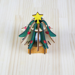 「クリスマスツリー」木製ミニランプ 3枚目の画像