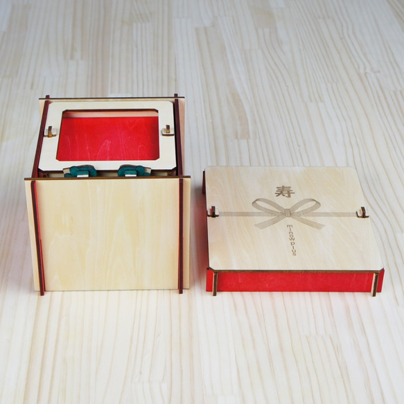 「鏡餅」木製ミニランプ＆オリジナルギフトボックス かわいい　照明 8枚目の画像