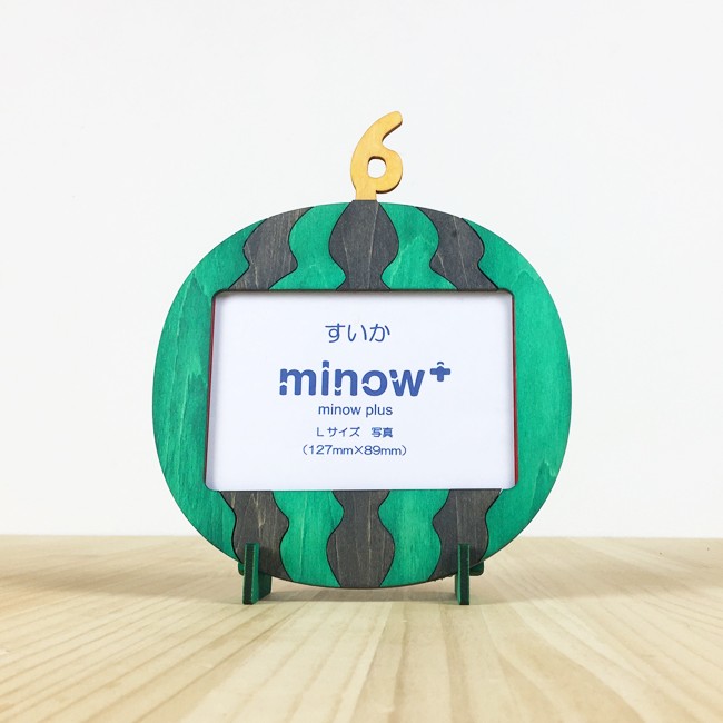 「すいか」木製写真立て（L判サイズ用）