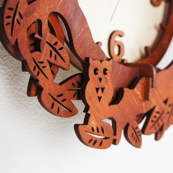 「森のひととき」木製掛け時計 　 4枚目の画像