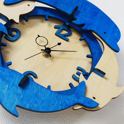 「イルカ」木製掛け時計　 3枚目の画像