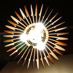 「オニオン」木製 3灯ペンダントライト 照明　おしゃれ　かわいい 6枚目の画像