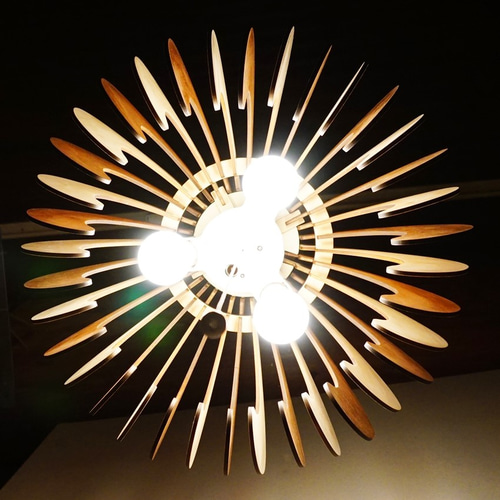 オニオン」木製 3灯ペンダントライト 照明 おしゃれ かわいい