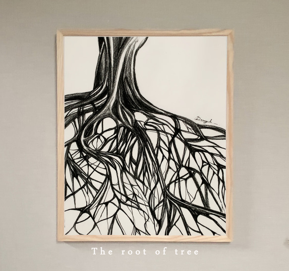 絵画　野ばら 木の根 【原画】 絵画 DENNY HORIMIZU 通販 12174800｜Creema
